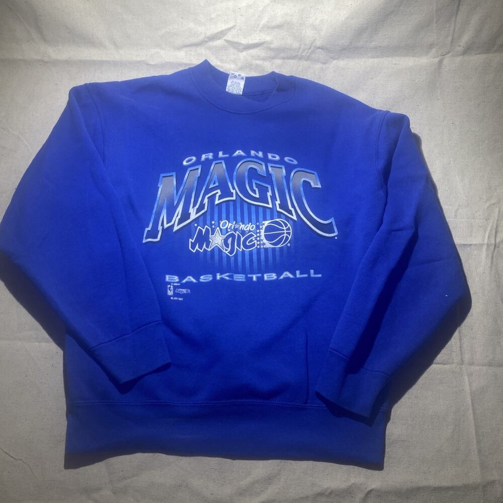 Vintage Orlando Magic NBA Crewneck Sweatshirt Official Fan Sportswear Large